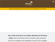 Tablet Screenshot of camp.girlscoutsrv.org
